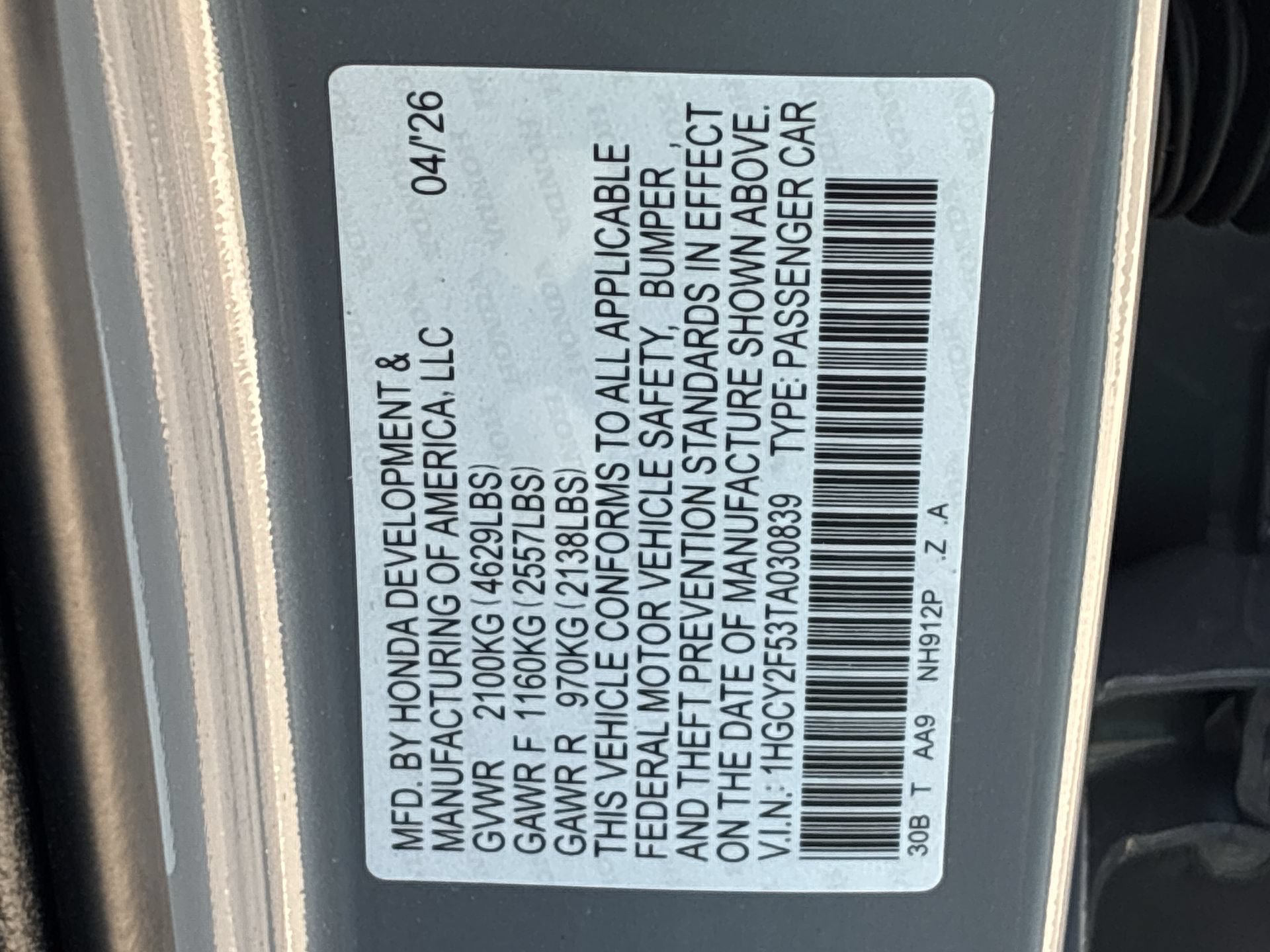 Certified 2026 Honda Accord Sport image 39