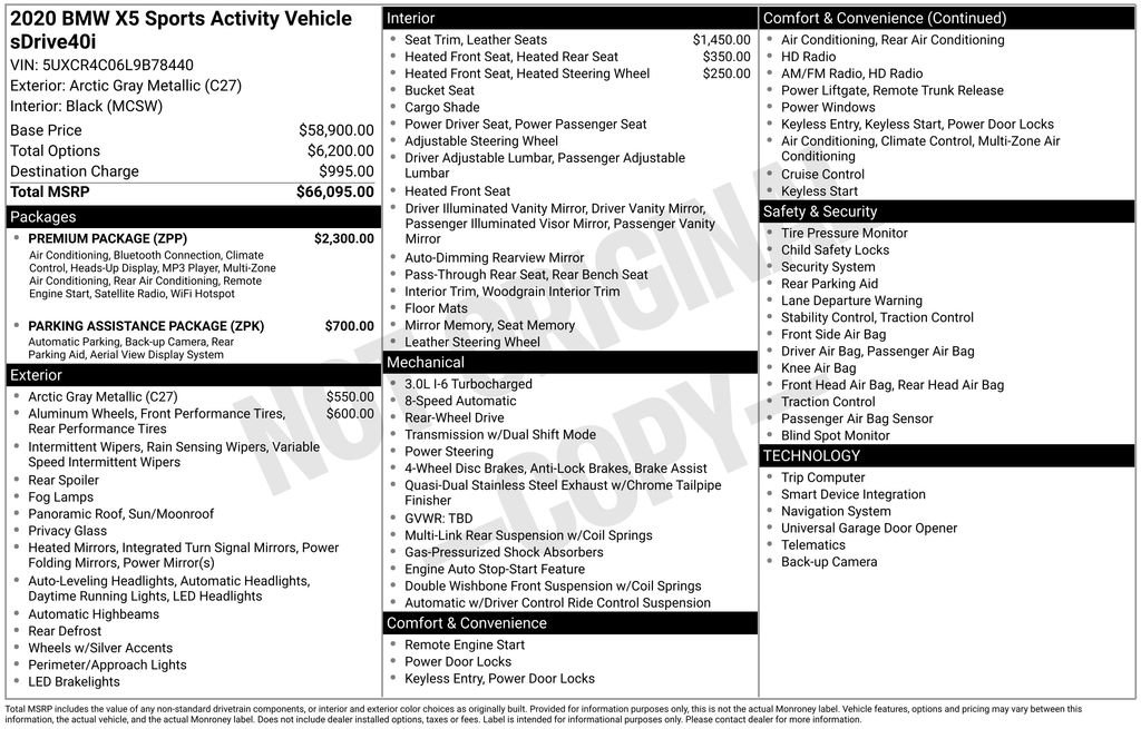 Used 2020 BMW X5 sDrive40i w/ Premium Package image 3