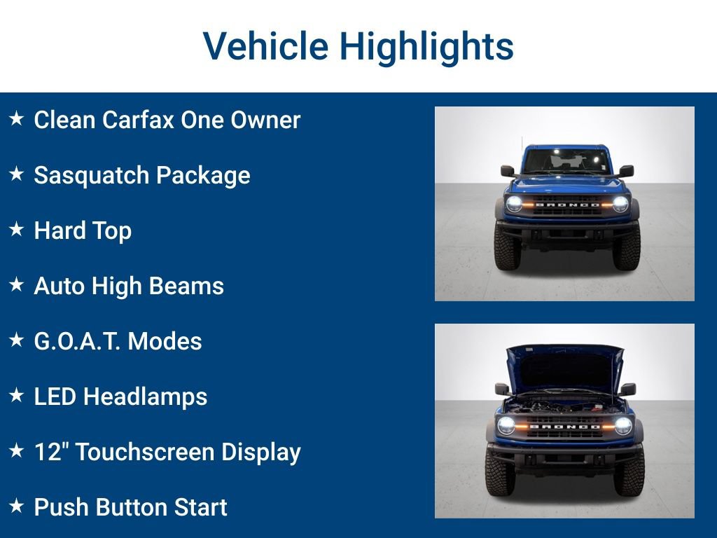 Used 2024 Ford Bronco Black Diamond w/ Sasquatch Package AWD/4WD image 3
