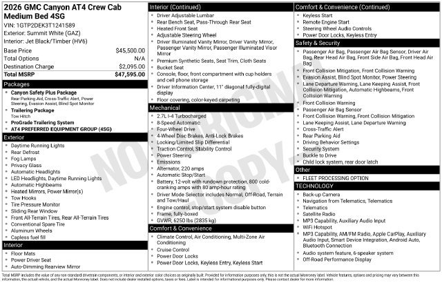 Used 2026 GMC Canyon AT4 AWD/4WD image 20