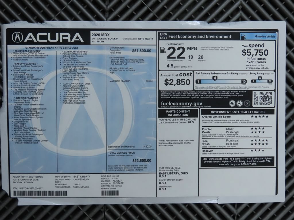 Used 2026 Acura MDX FWD image 10