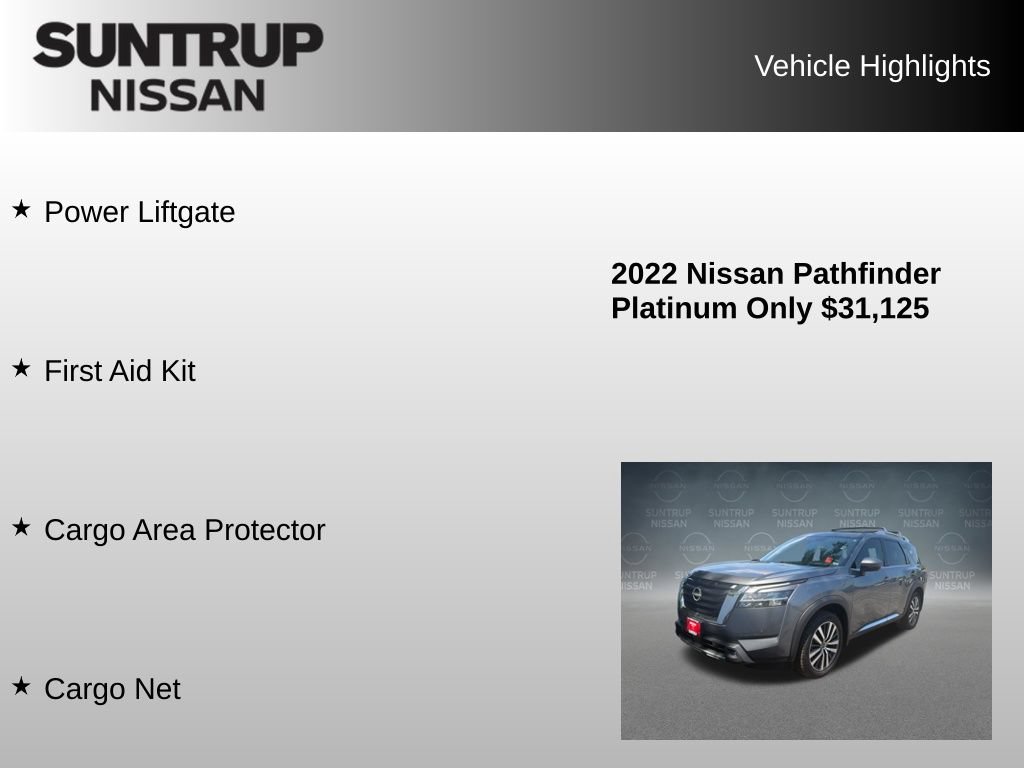 Used 2022 Nissan Pathfinder Platinum w/ Cargo Package FWD image 16