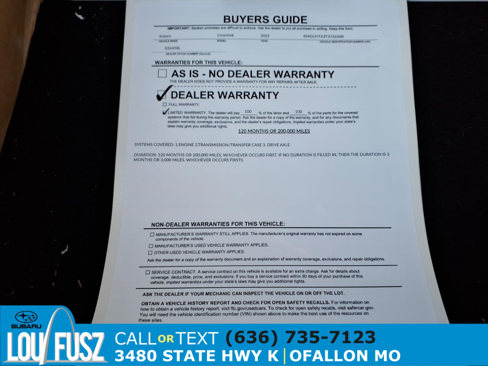 Certified 2026 Subaru Crosstrek 2.5i Wilderness w/ Crosstrek Mirror Package AWD/4WD image 35