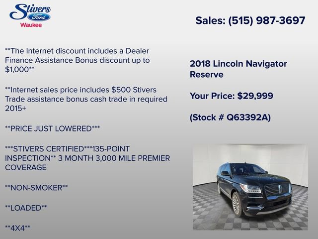 Used 2018 Lincoln Navigator Reserve w/ Technology Package image 7