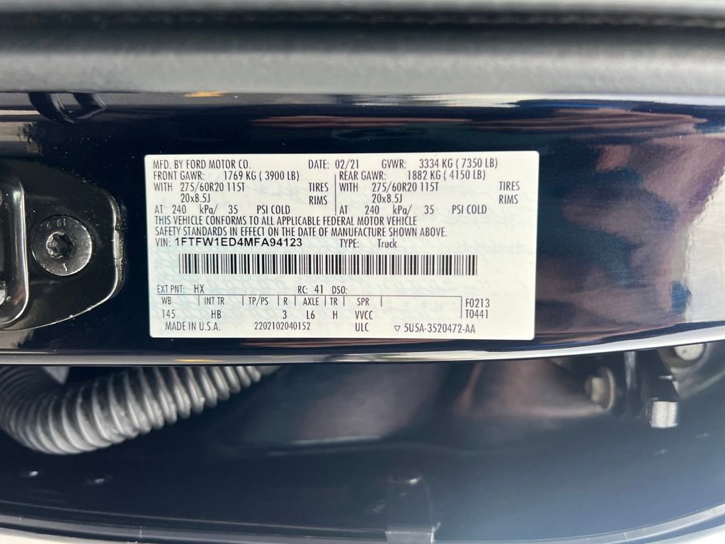 Certified 2021 Ford F150 Lariat w/ Equipment Group 502A High image 29