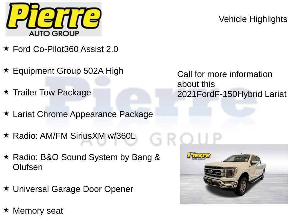 Used 2021 Ford F150 Lariat w/ Equipment Group 502A High AWD/4WD image 16