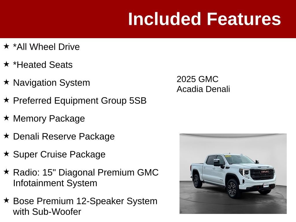 Used 2025 GMC Acadia Denali w/ Super Cruise Package AWD/4WD image 3