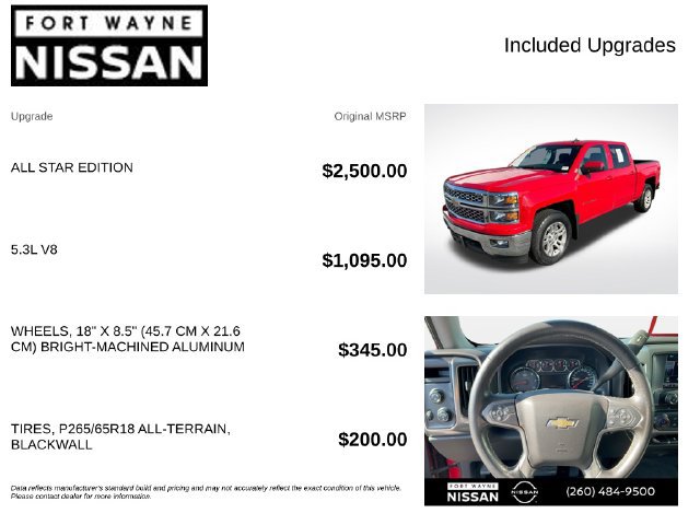 Used 2015 Chevrolet Silverado 1500 LT w/ All Star Edition AWD/4WD image 4