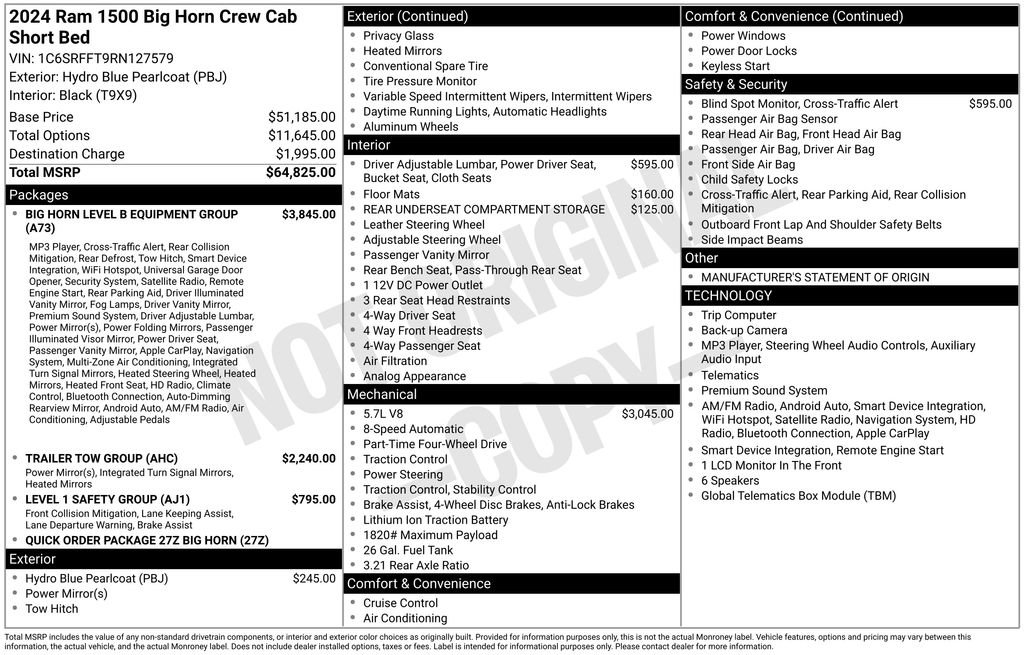 Used 2024 RAM 1500 Big Horn AWD/4WD image 16