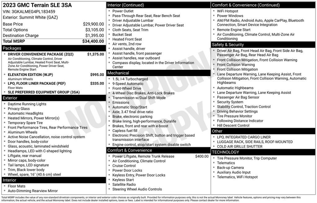 Certified 2023 GMC Terrain SLE w/ Driver Convenience Package FWD image 39