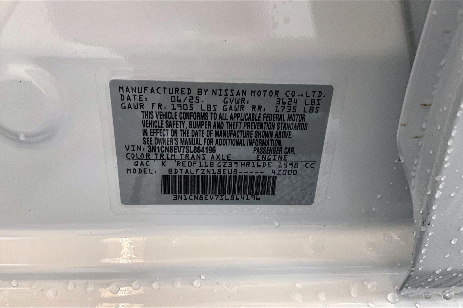 New 2025 Nissan Versa SV w/ Trunk Package FWD image 77