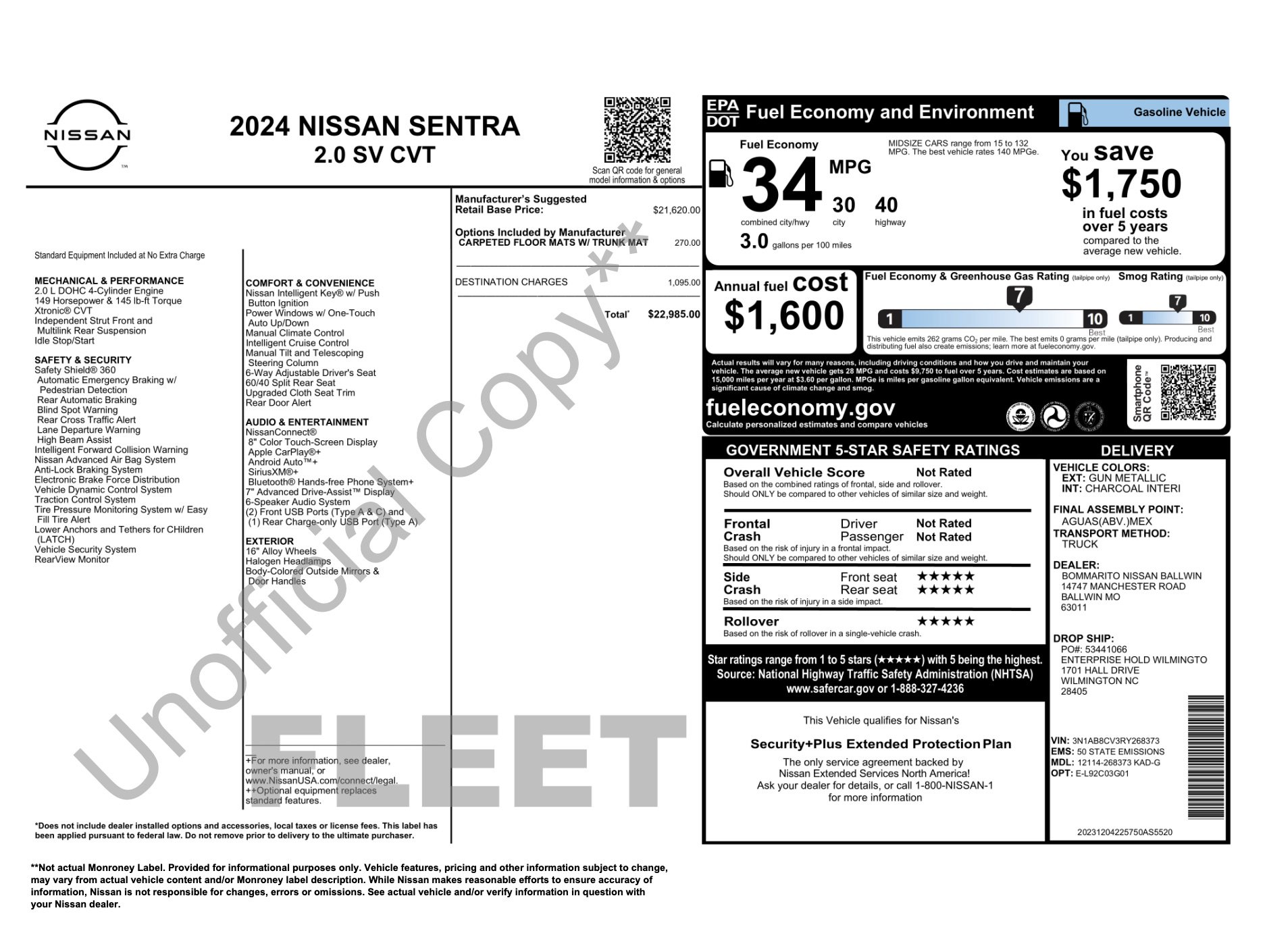 Used 2024 Nissan Sentra SV image 6