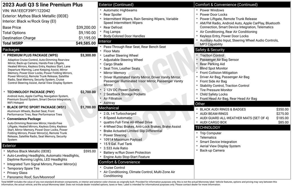 Certified 2023 Audi Q3 2.0T Premium Plus w/ Premium Plus Package AWD/4WD image 3