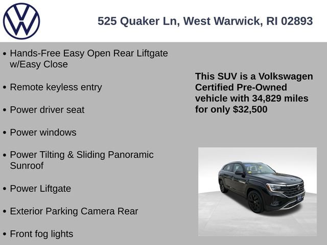 Certified 2024 Volkswagen Atlas Cross Sport SE w/ Panoramic Sunroof Package AWD/4WD image 13