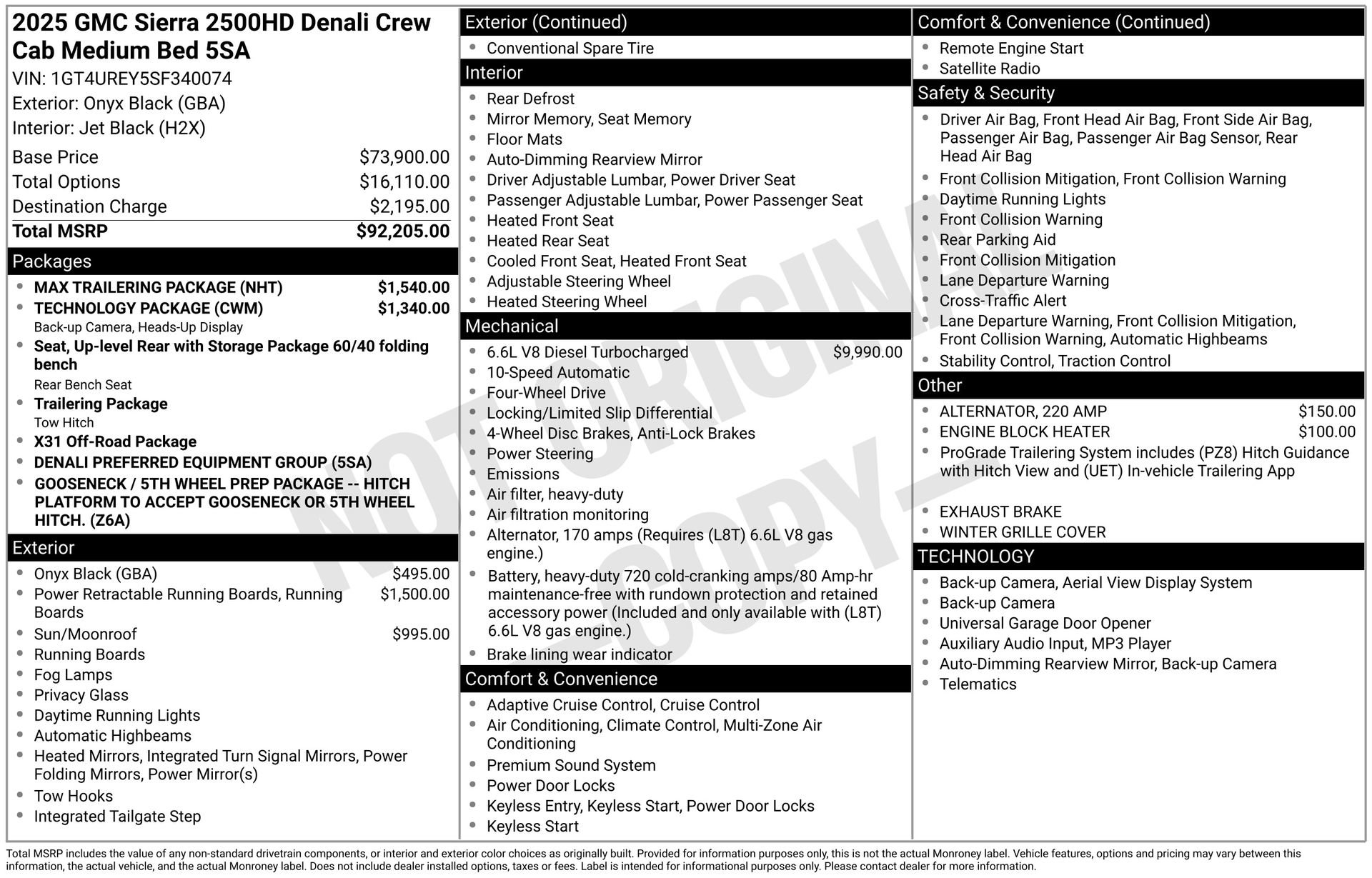 New 2025 GMC Sierra 2500 Denali w/ Max Trailering Package AWD/4WD image 3