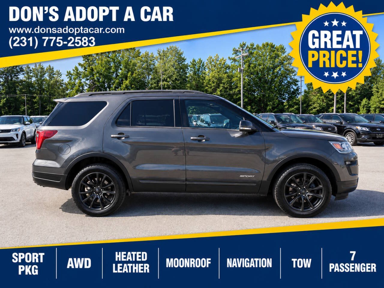 Used 2019 Ford Explorer AWD XLT w/ XLT Sport Appearance Package