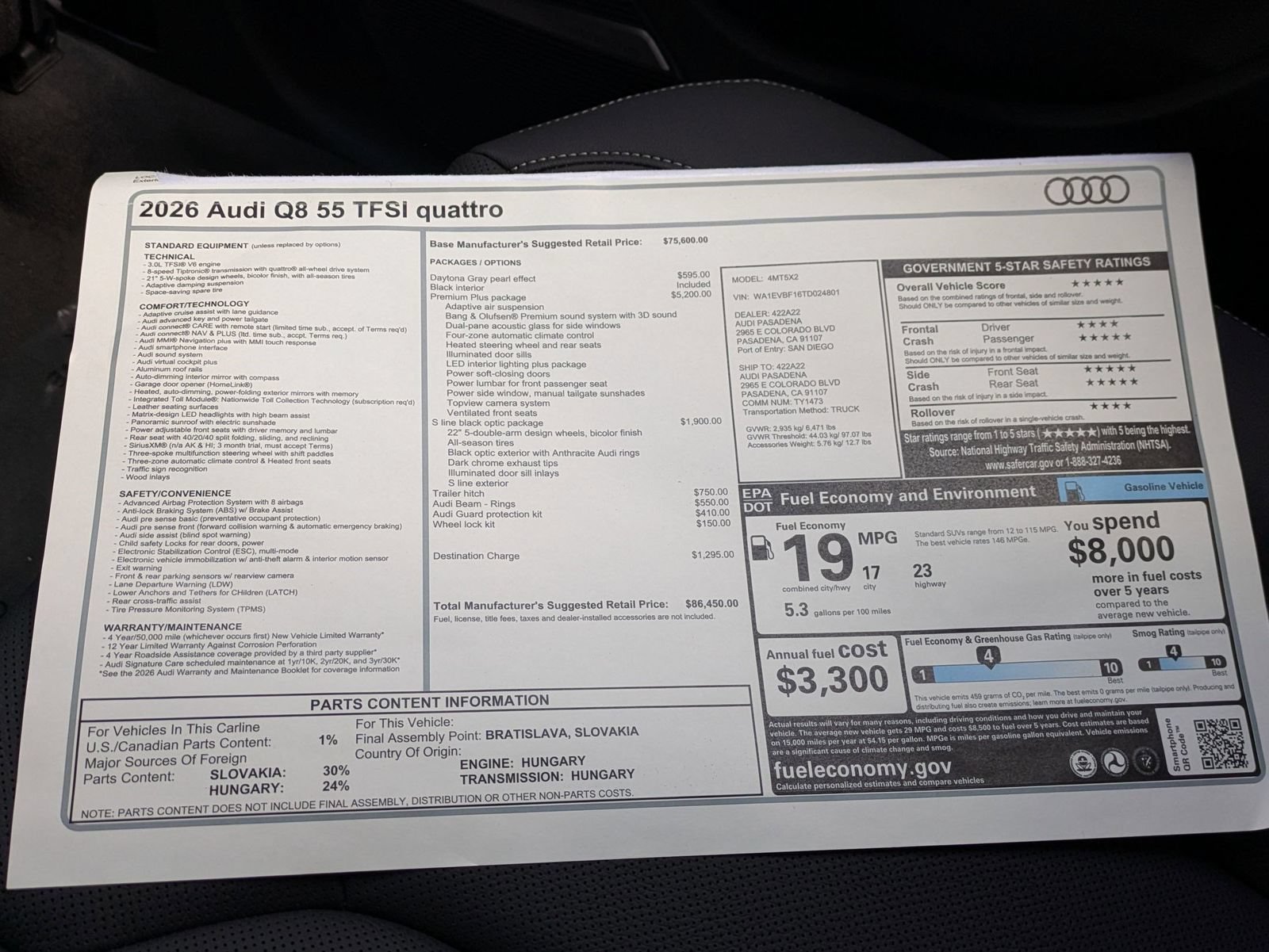 New 2026 Audi Q8 Premium Plus AWD/4WD image 18
