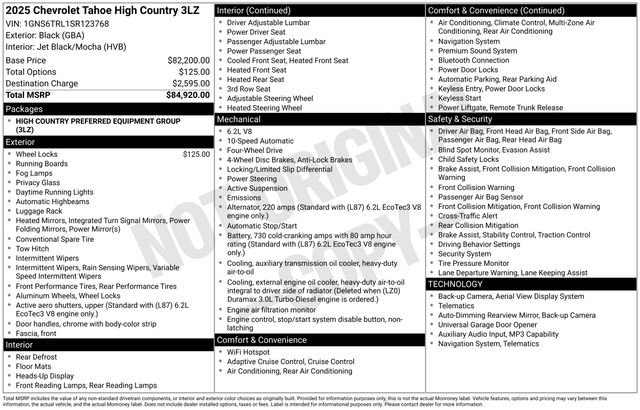 Used 2025 Chevrolet Tahoe High Country AWD/4WD image 20