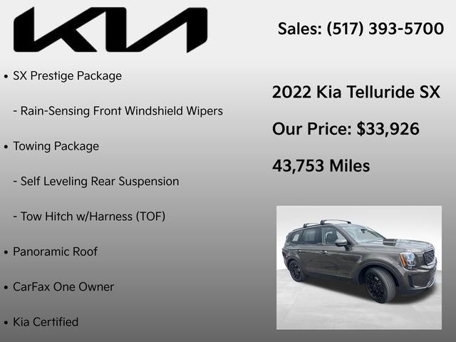 Used 2022 Kia Telluride SX w/ SX Prestige Package AWD/4WD image 17