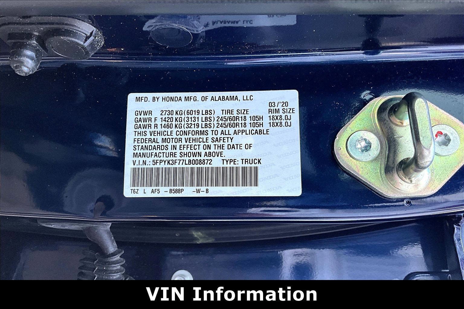 Used 2020 Honda Ridgeline RTL-E image 19