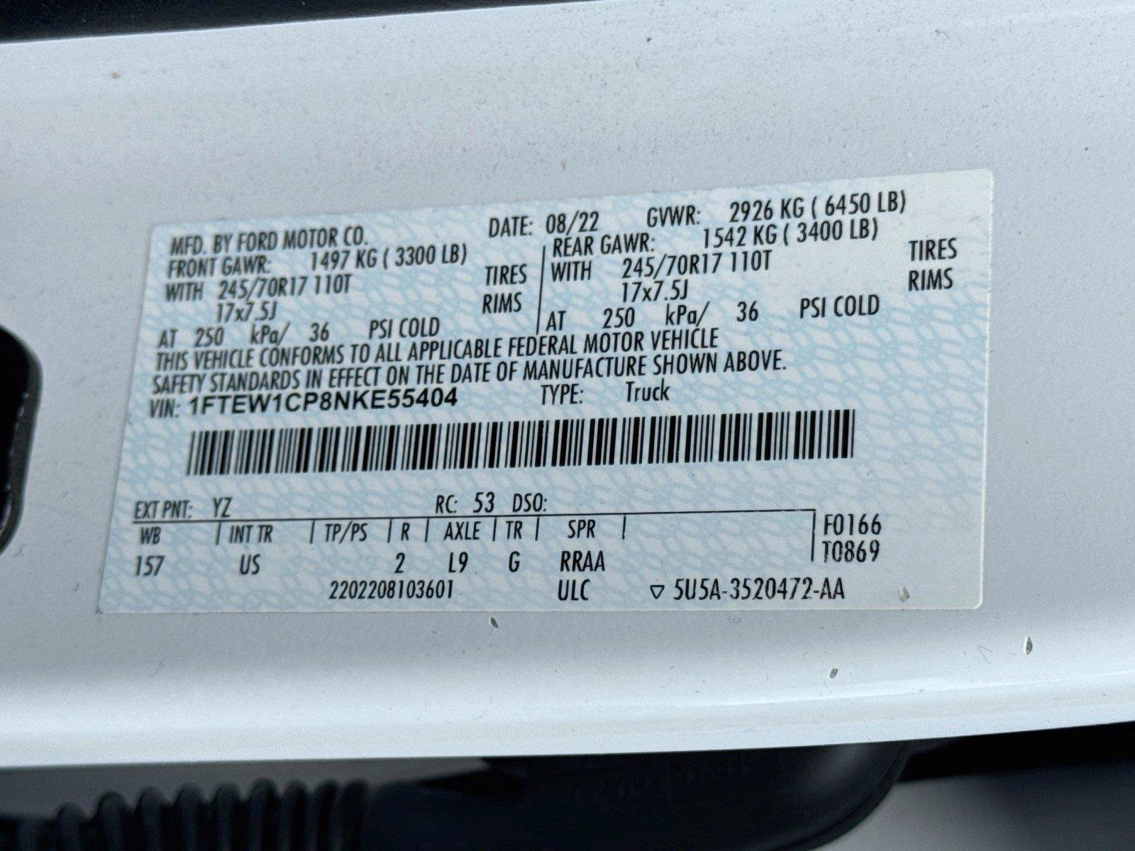 Used 2022 Ford F150 XLT w/ Equipment Group 301A Mid RWD image 28