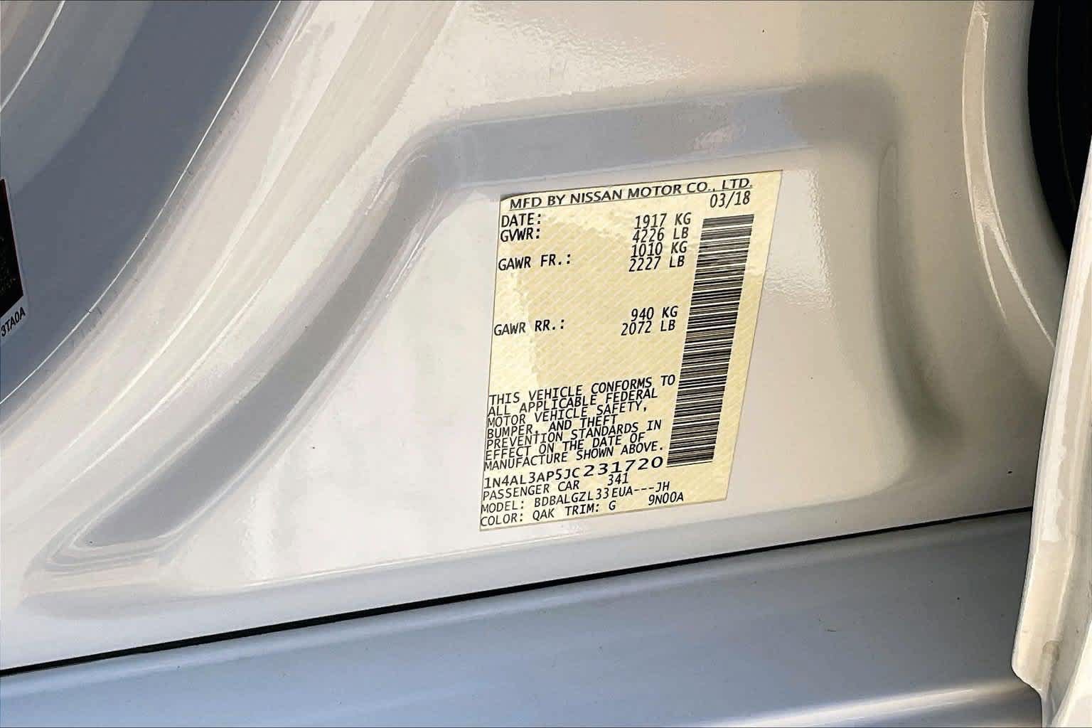 Used 2018 Nissan Altima 2.5 S w/ S Convenience Package FWD image 18