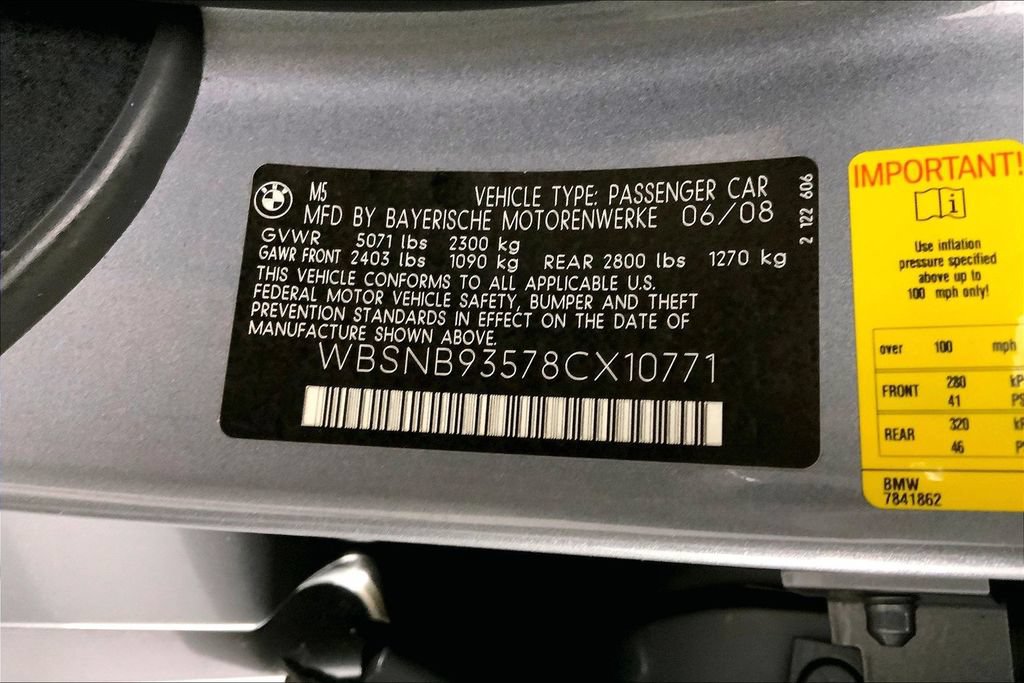 Used 2008 BMW M5 RWD image 32