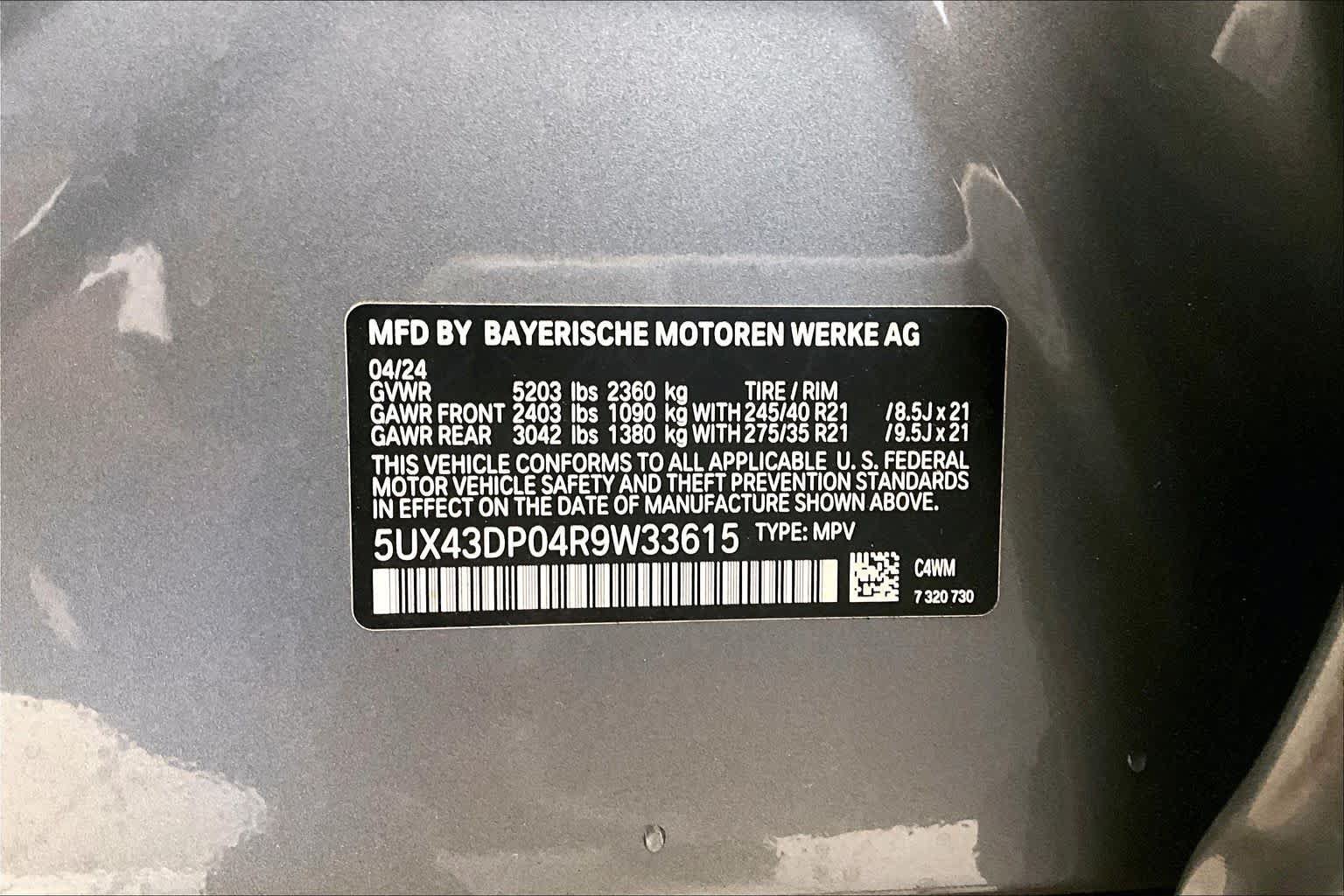 Used 2024 BMW X3 sDrive30i w/ Convenience Package RWD image 31