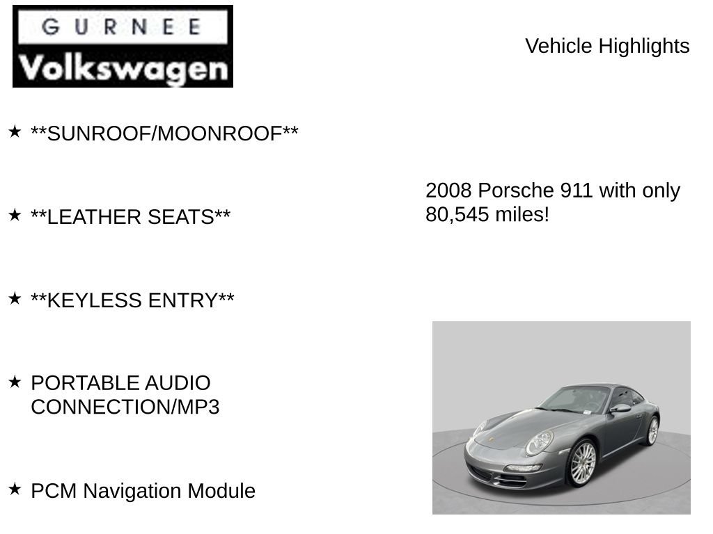 Used 2008 Porsche 911 Carrera RWD image 7