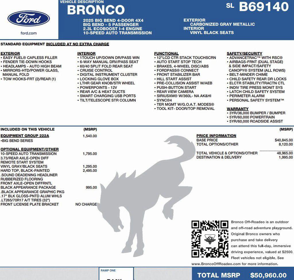 New 2025 Ford Bronco Big Bend image 2