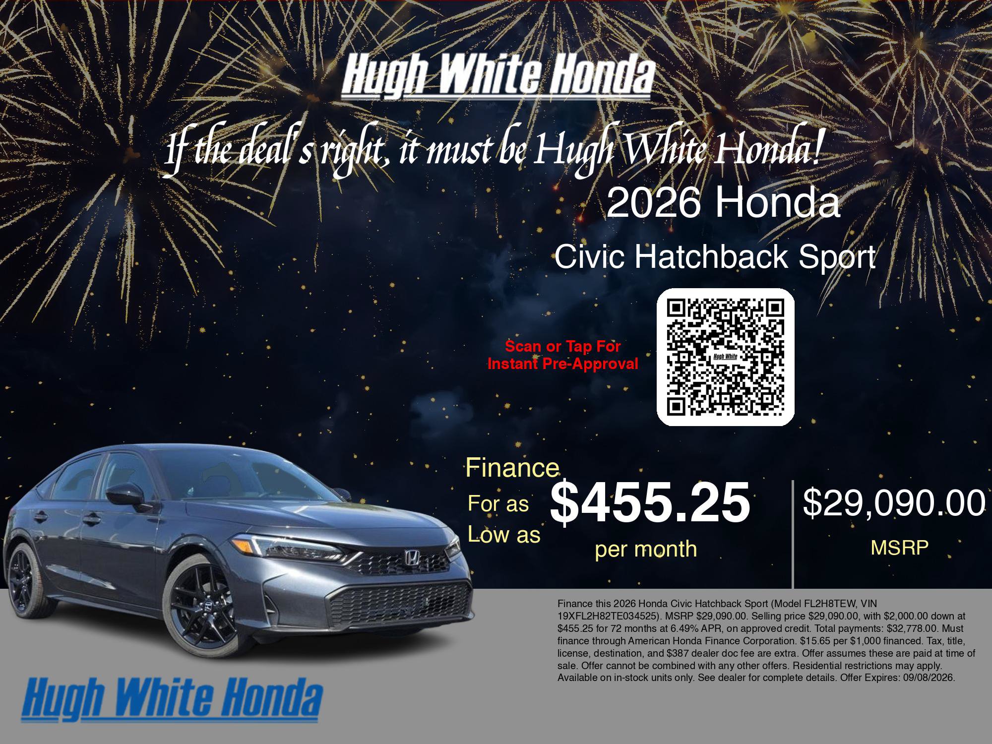 New 2026 Honda Civic Sport image 7