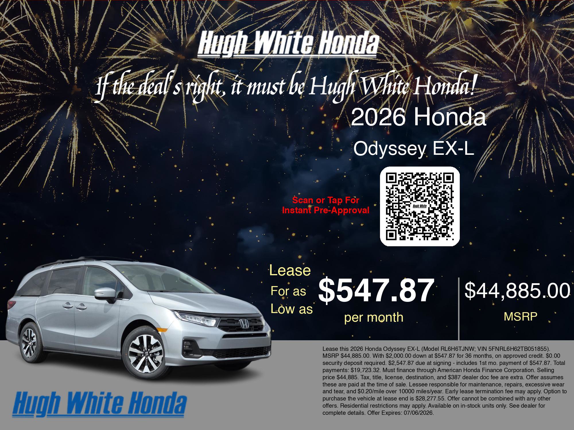New 2026 Honda Odyssey EX-L image 3