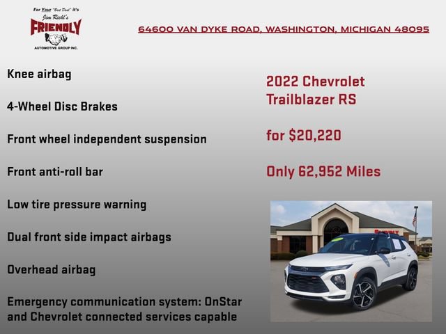 Used 2022 Chevrolet TrailBlazer RS w/ Convenience Package AWD/4WD image 25