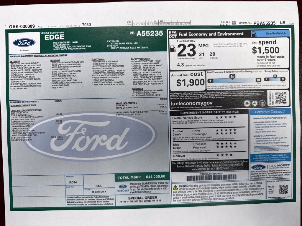 Used 2023 Ford Edge SEL w/ Convenience Package AWD/4WD image 25