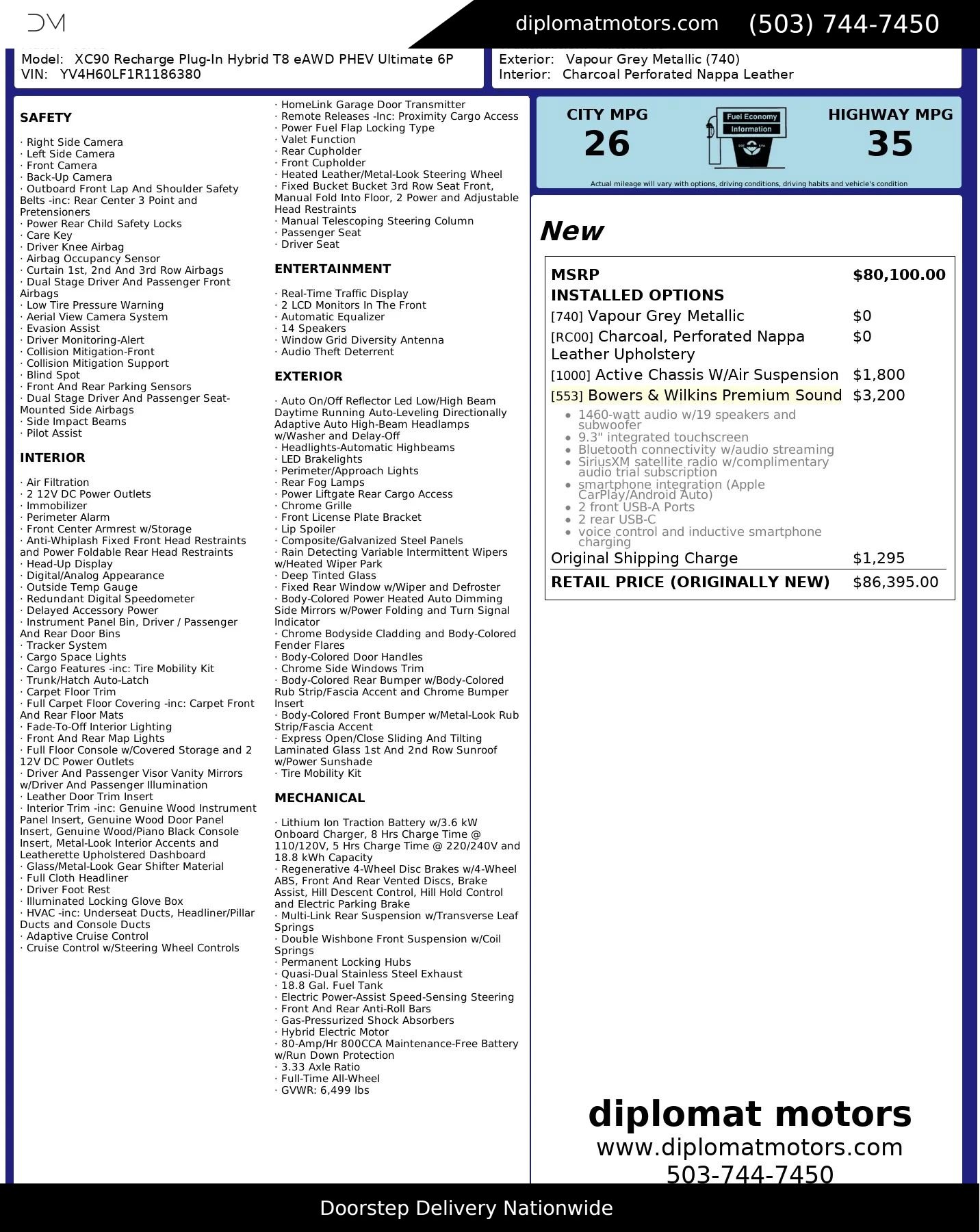 Used 2024 Volvo XC90 T8 Ultimate w/ Protection Package Premier image 2