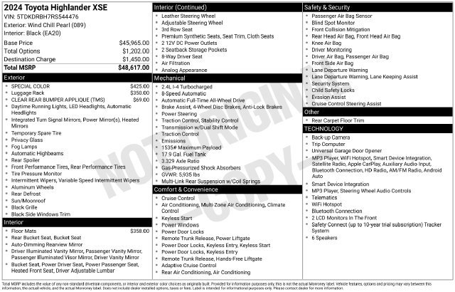 Used 2024 Toyota Highlander XSE AWD/4WD image 19