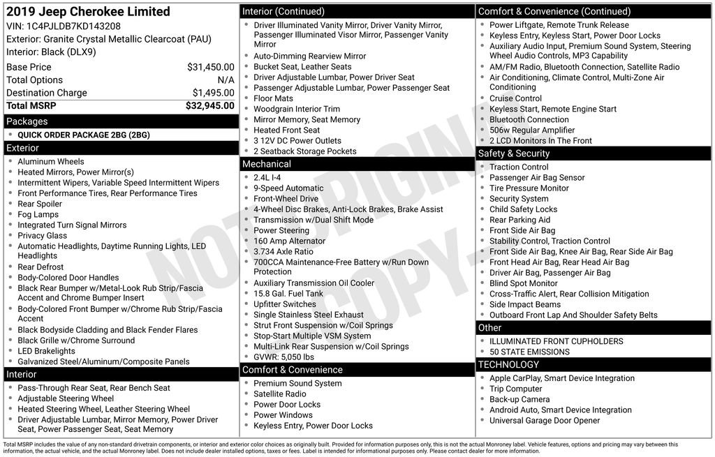 Used 2019 Jeep Cherokee Limited FWD image 12