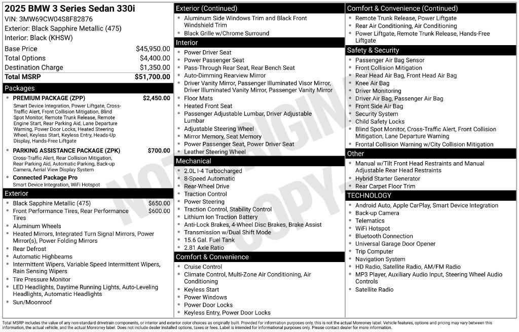 Used 2025 BMW 330i Sedan RWD image 4