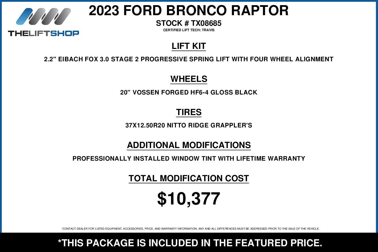 Used 2023 Ford Bronco Raptor AWD/4WD image 2