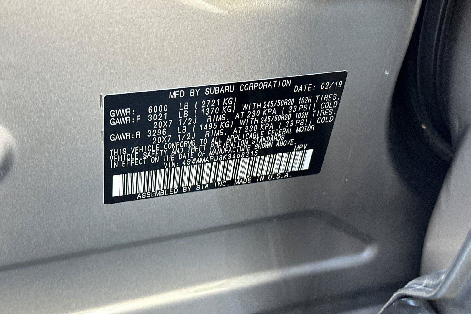 Used 2019 Subaru Ascent Limited AWD/4WD image 30