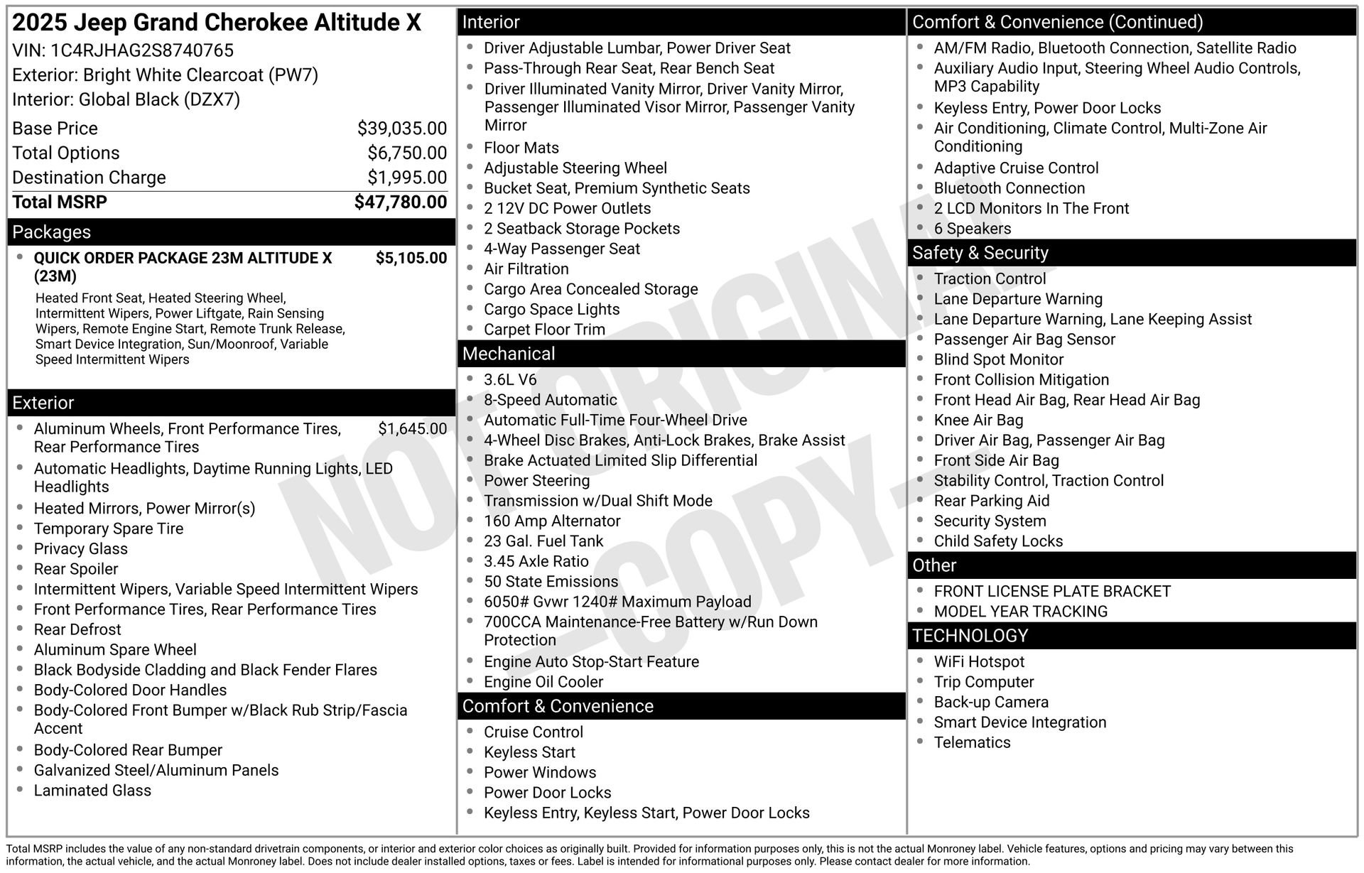 New 2025 Jeep Grand Cherokee Altitude image 3