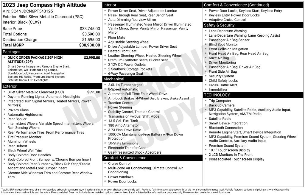 Used 2023 Jeep Compass High Altitude AWD/4WD image 4