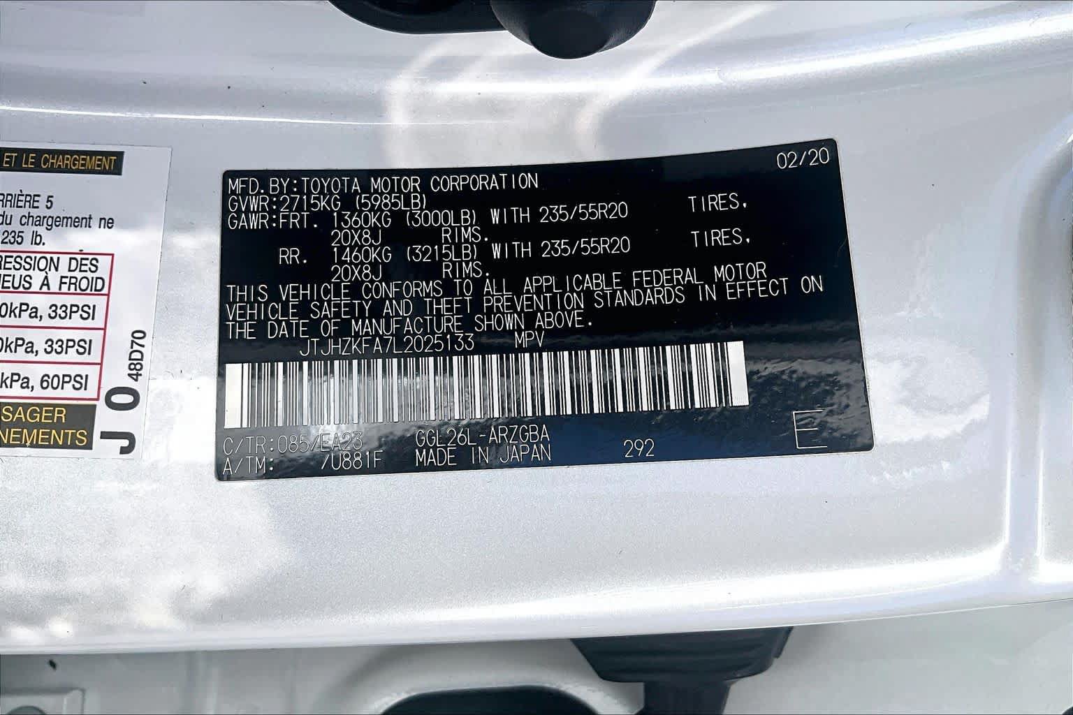 Used 2020 Lexus RX 350L Premium w/ Premium Package AWD/4WD image 34