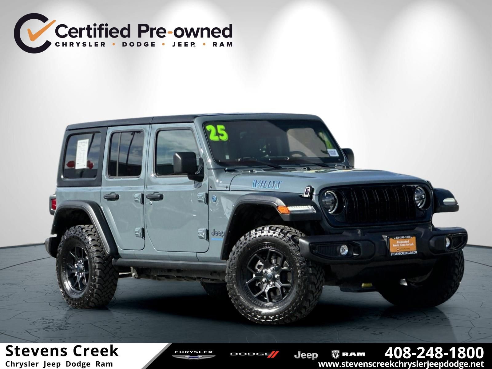 Certified 2025 Jeep Wrangler Unlimited Sport S 4xe AWD/4WD image 1