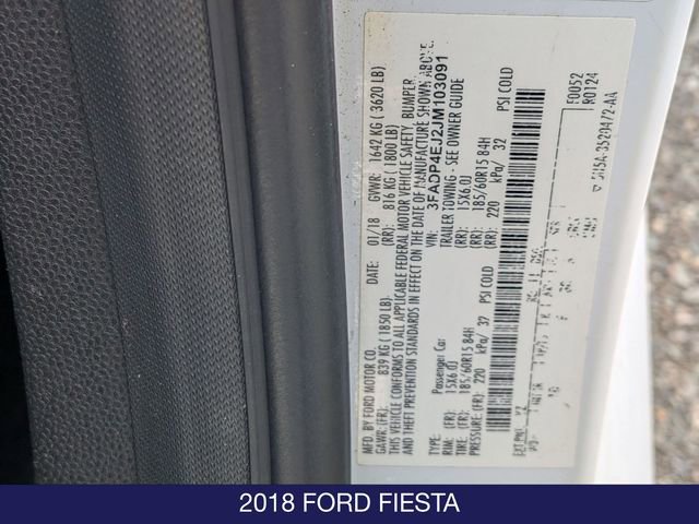 Used 2018 Ford Fiesta SE w/ Cold Weather Package FWD image 30