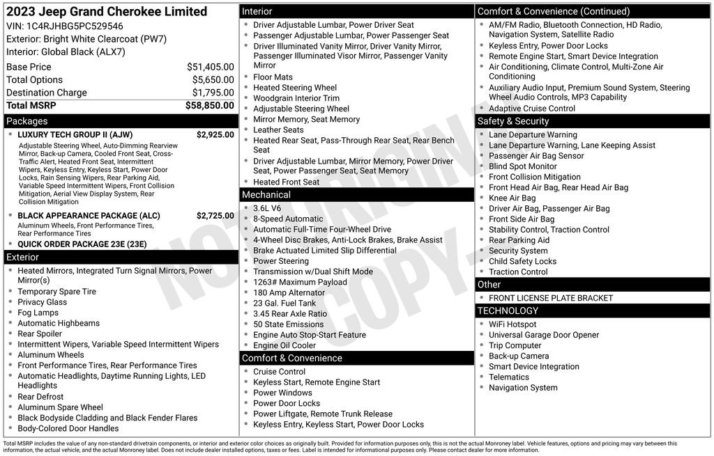 Used 2023 Jeep Grand Cherokee Limited w/ Luxury Tech Group II image 7