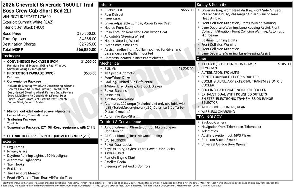 New 2026 Chevrolet Silverado 1500 LT Trail Boss w/ Convenience Package II image 26