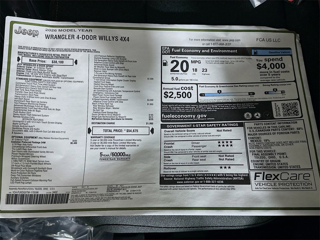 New 2026 Jeep Wrangler Willys image 21