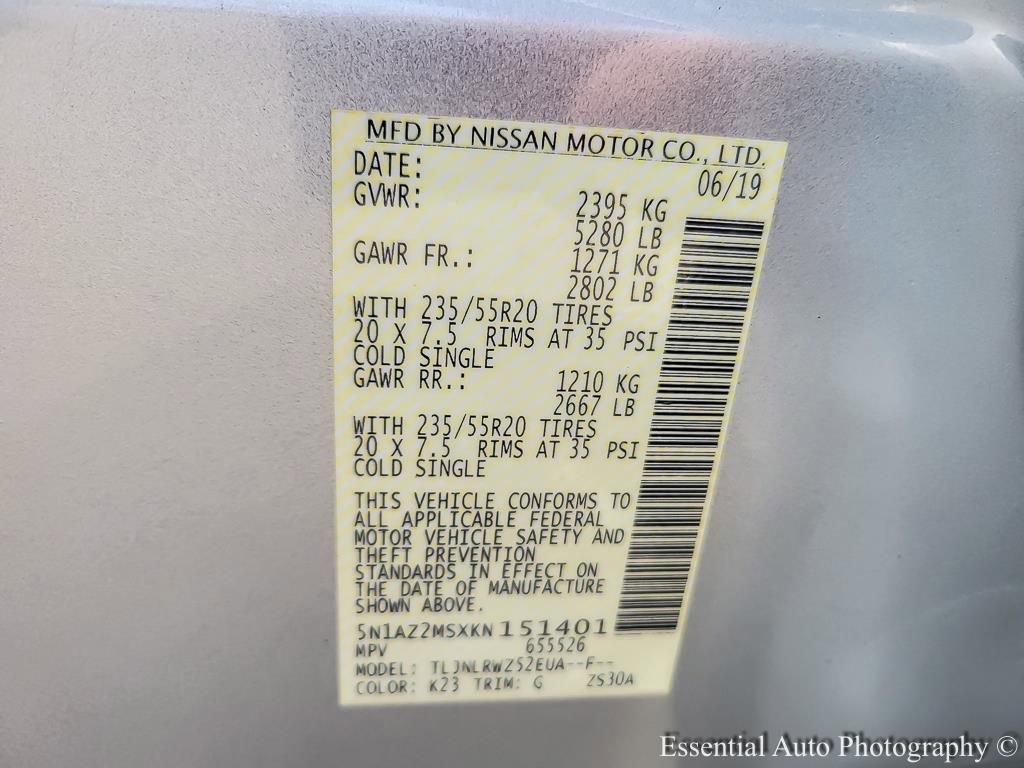 Used 2019 Nissan Murano SL w/ SL Technology Package image 28