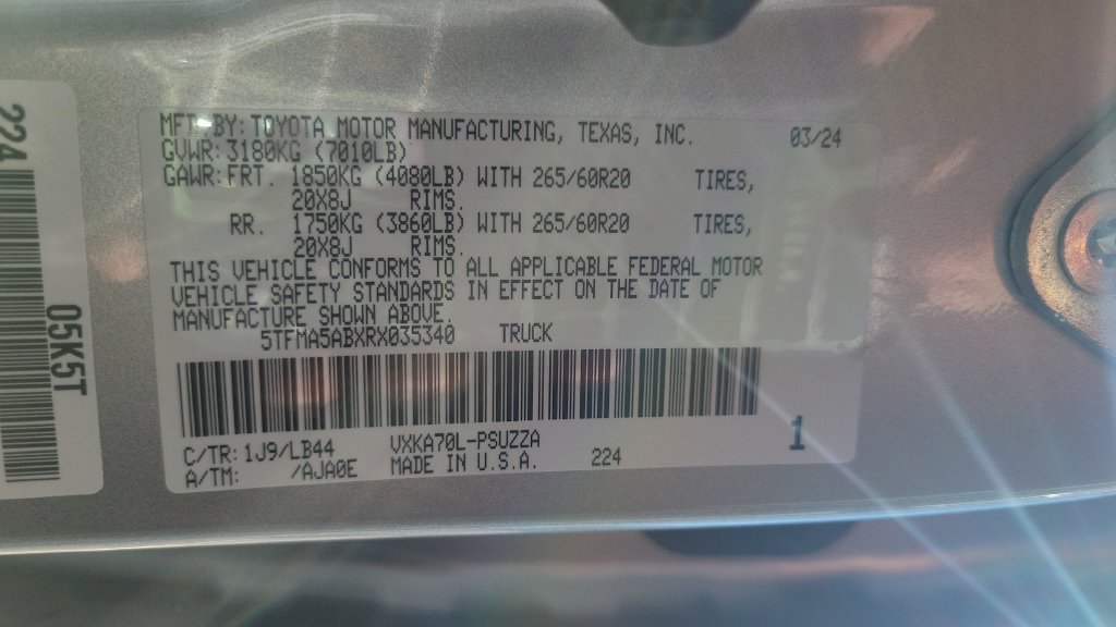 Used 2024 Toyota Tundra 1794 Edition RWD image 24